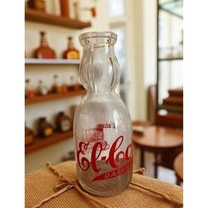 El-Cor Dairies Ice Cream Milk Bottle Elmira Corning NY Cheming Steuben County